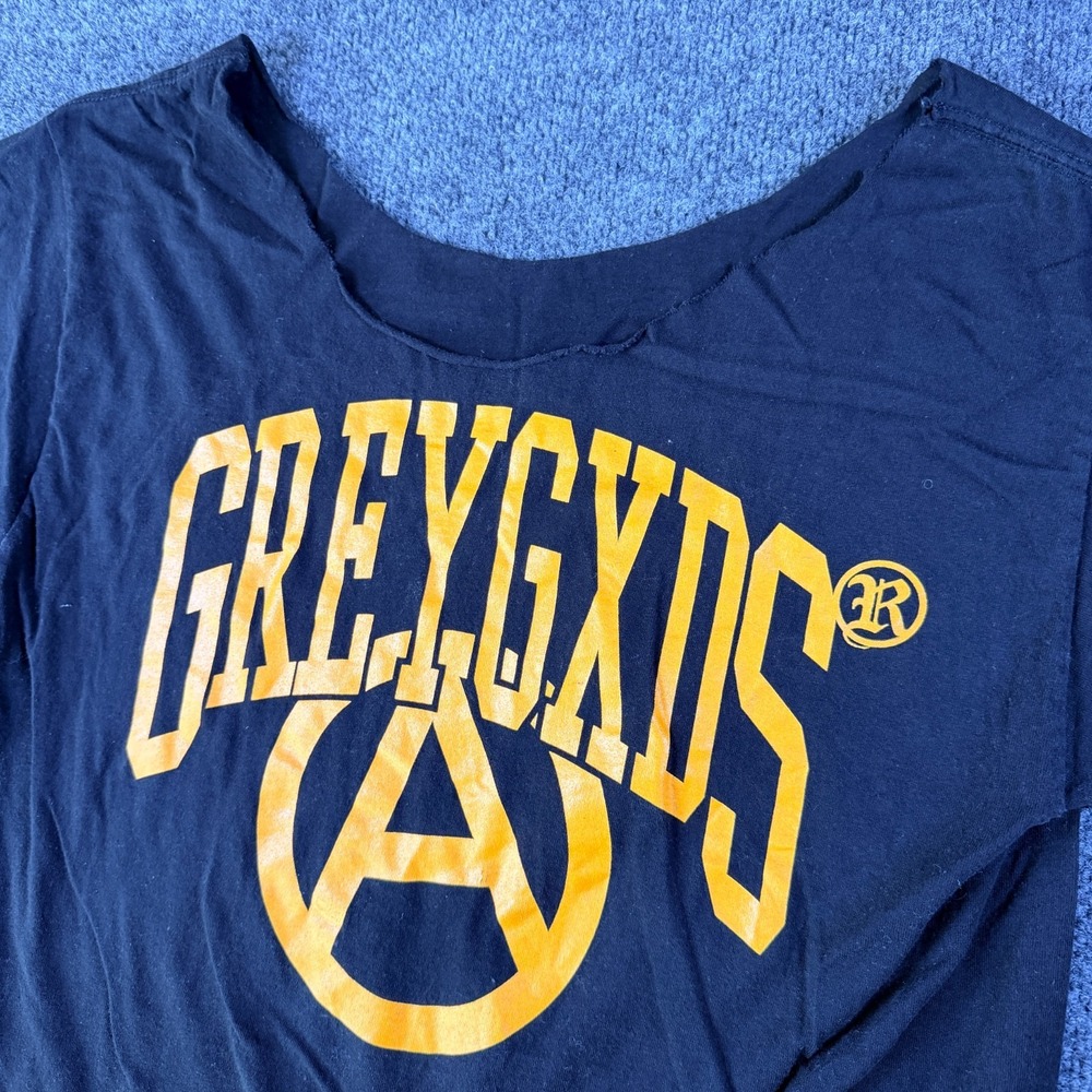 Greyday‎ Tour T Shirt Black Graphic Print Spellout Round Neck Streetwear Read